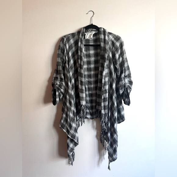 Lightweight Plaid Cardigan - Picture 1 of 5